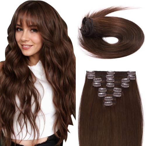 MY-LADY Clip In Hair Extensions 100% Real Human Hair 8 Inch