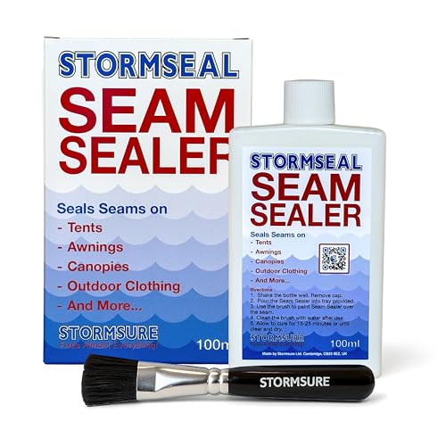Stormseal Seam Sealer (100ml) - Waterproof Seams on Tents and Pin Hole Leaks on Fabrics with Easy...