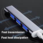USB Hub,USB 3.0 Hub Aluminum Portable High Speed Expansion Multi USB Hub Splitter Adapter for PC Laptop,Desktop,MacBook,Mac Pro, Mac mini,iMac,Surface Pro,XPS,USB Flash Drives,Mobile HDD