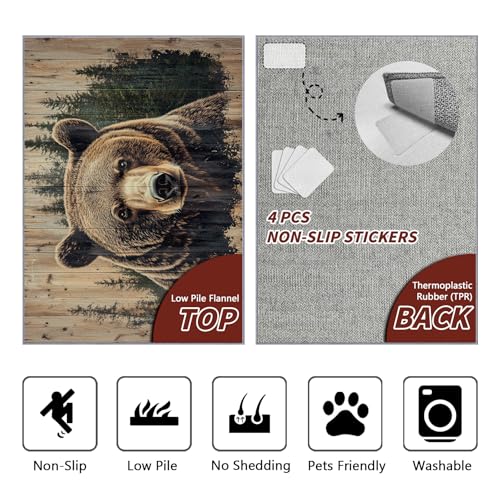 Tapete decorativo Wildlife 3x4 patas oso miniatura 3