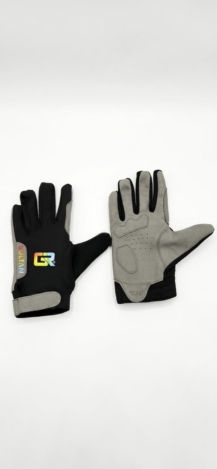 GR Sultan Pro Grip Tennis Cricket Batting Gloves [SWADE Leather] – Full Finger Non-Slip Padded Palm Hand Gloves for Soft & Hard Tennis Ball Cricket-picture-11
