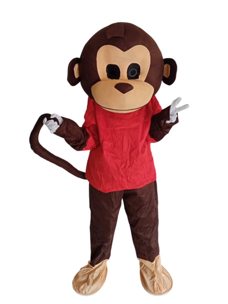 BookMyCostume Monkey Cartoon Mascot Costume For Theme Birthday Party & Events | Adults | Full Size Adults