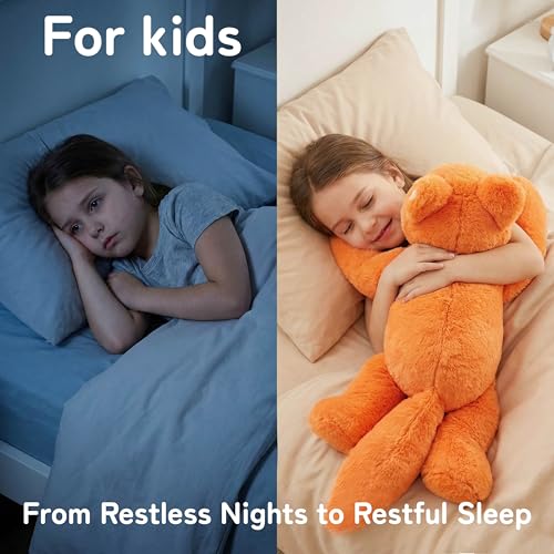 Image of Niuniu Daddy Fox Weighted Stuffed Animals for Kids & Adults, 25 inch | 5lb Large Weighted Plushies Pillow for Sleeping and Calming, Cute Lying Plush Toy Huggable Gift for Everyday Comfort