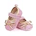 Egmy Toddler Baby Girls Princess Shoes Fine Bowknot Girls Flash Soft Walking First Baby Shoes Soft Shoes Pink, 6-9 Months