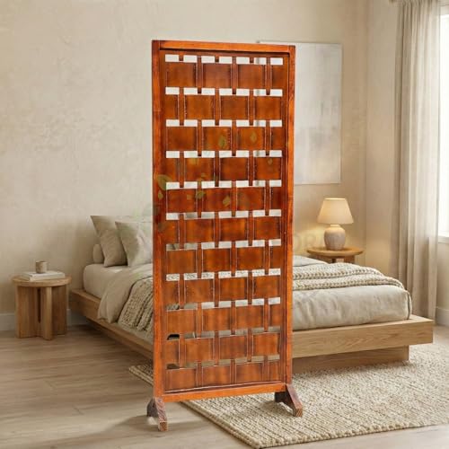 Image of Wooden Room Partition /Screen /Room Divider /Room Separator for Livng Room Bedroom Home Office Restarurant Hallway 1 Panel 30Inches Wide (1 Panel Box 30 Inches)