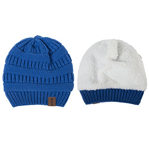 image for REDESS Baby Kids Winter Warm Fleece Lined Hats, Infant Toddler Childre