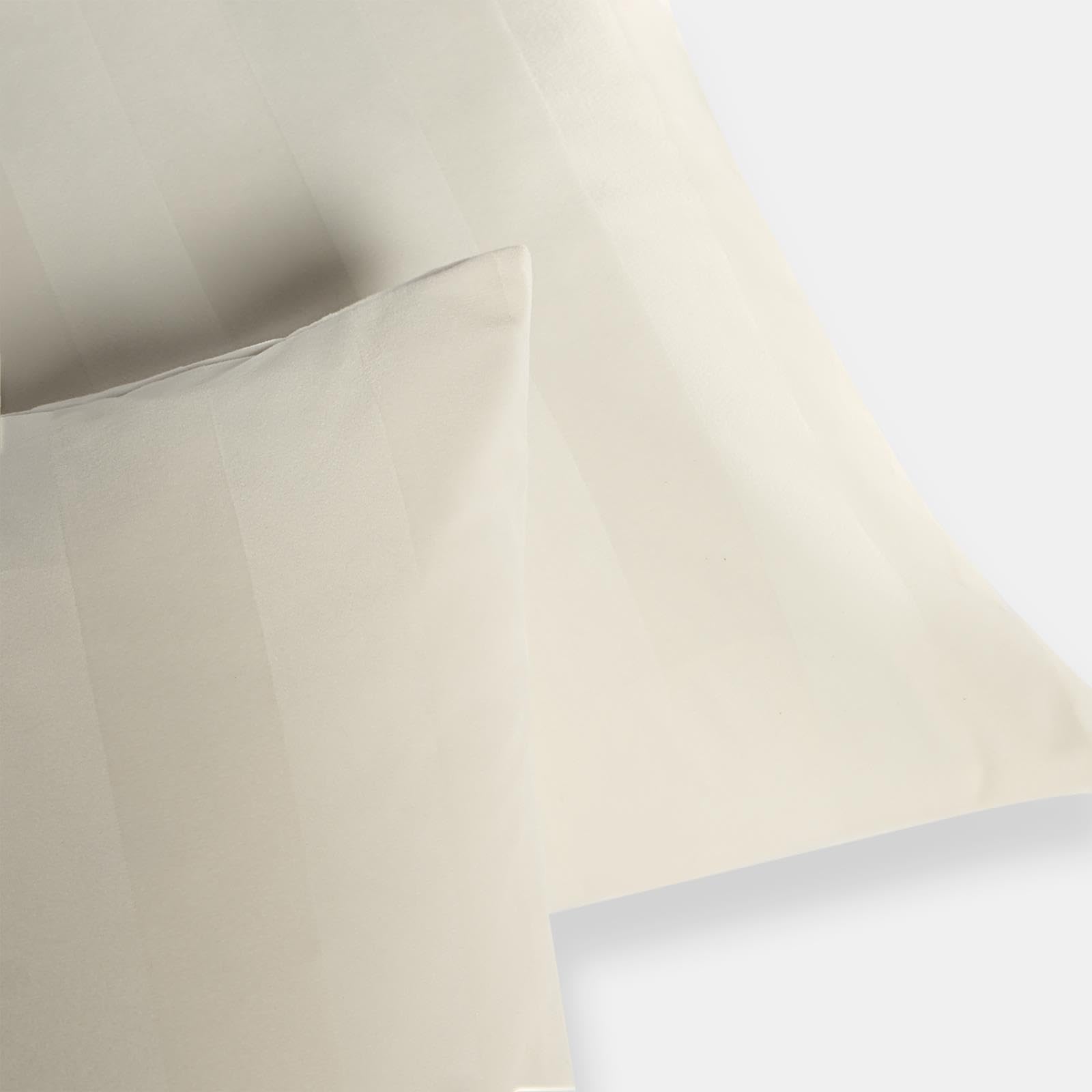 OHS Velvet Stripe Cushion Covers 45 cm x 45 cm Cream