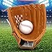 PVC Brown Baseball Pitcher Mitt, Sport Baseball Gloves for Training, Lightweight Durable Catching Glove with Comfort Fit for Children and Adults, Outdoor Baseball (11.5 Inch)