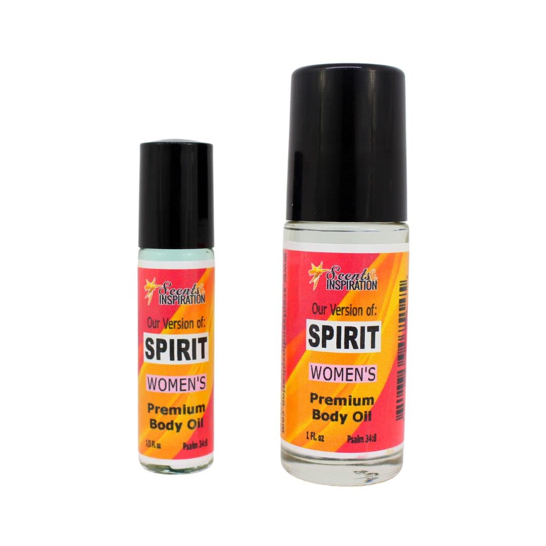 Scents & Inspiration Roll-On Fragrance Oil - Our Version of Spirit | Women's Fragrances | Alcohol-Free | Travel Size | Long Lasting Women's Fragrance Oil | 1 Fl. Oz