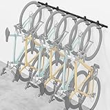 monTEK Enhanced Garage Bike Rack, Adjustable 6 Bike Hangers for Garage, Equipped with 78.5in Extended Rail to Accommodate Various Bicycle Sizes, Heavy-Duty Steel Bike Wall Mount, Max Capacity 330 lbs
