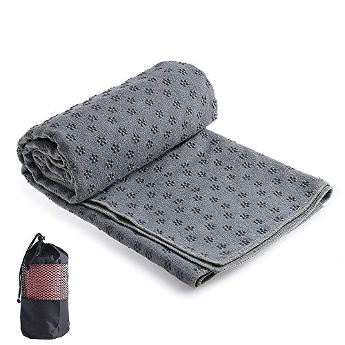 levliong Non Slip Yoga Towel Microfiber, Super Soft, Sweat Absorbent, Quick Dry,Ideal for Hot Yoga, Pilates and Workout
