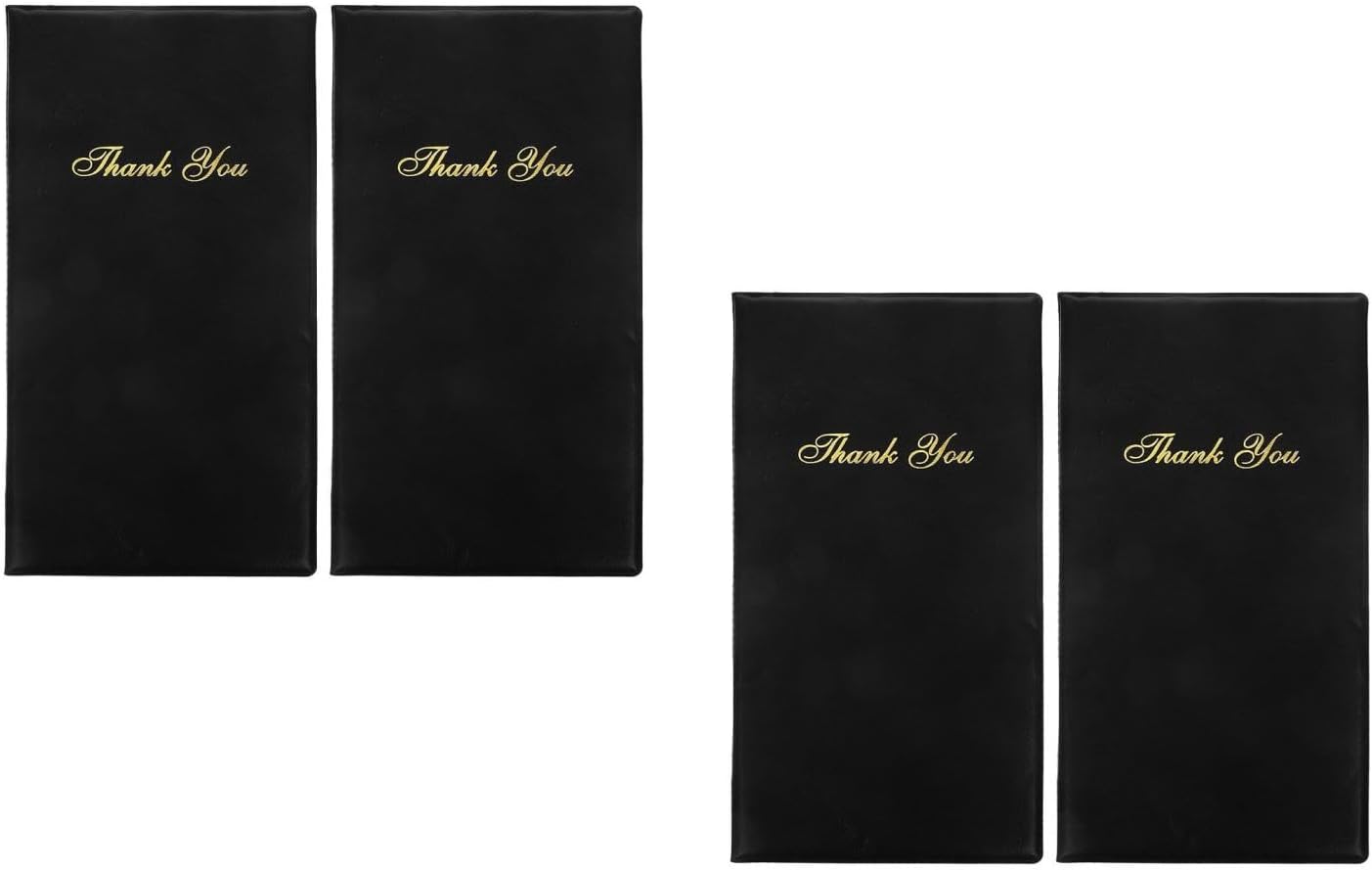 LUOZZY 4 Pieces Restaurant Bill Presenters Guest Check Holders Menu Clips for Servers Bars Cafes