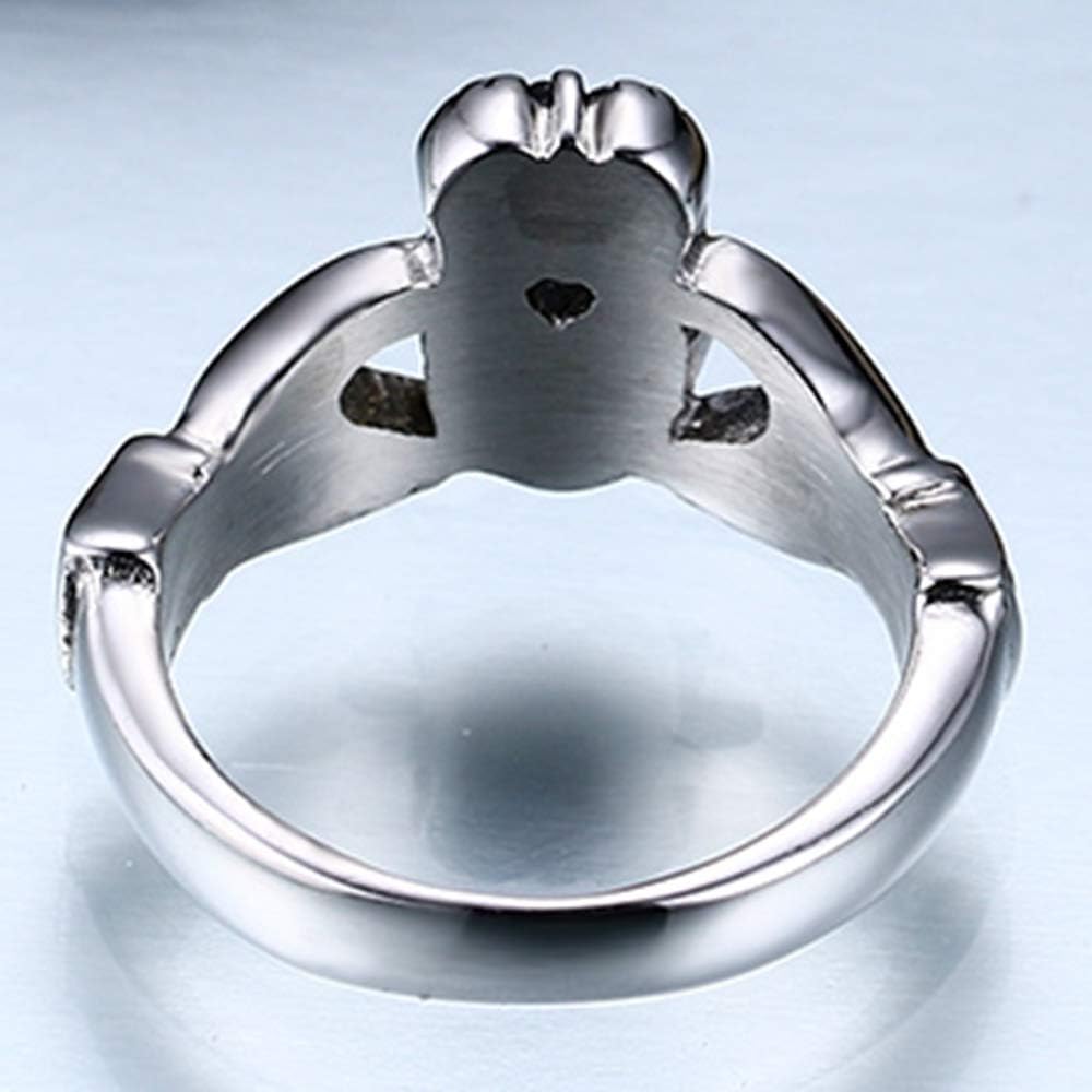 Jude Jewelers Retro Vintage Stainless Steel Claddagh Celtic Irish Heart Promise Anniversary Ring - Image 4