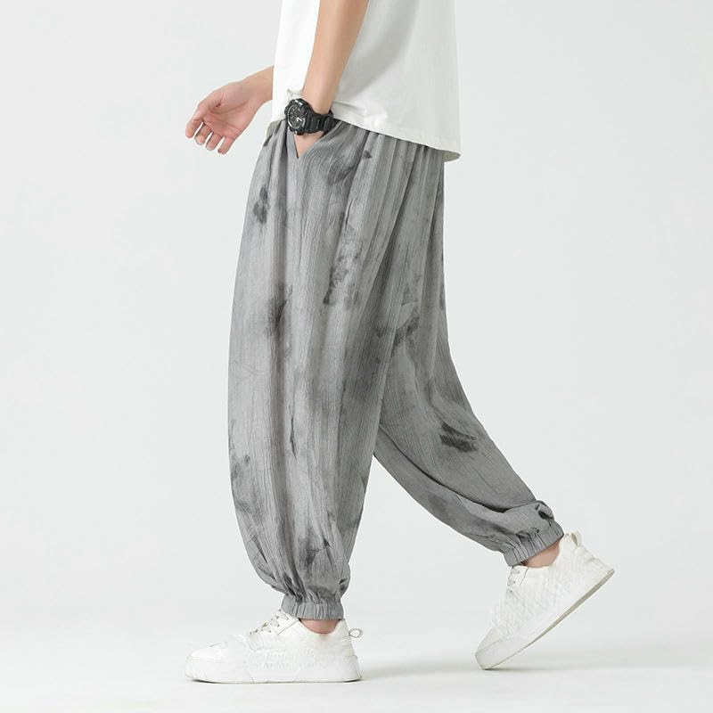 Men's Spring Summer Chinese Style Vintage Casual Loose Jogger Trendy Long Pants3