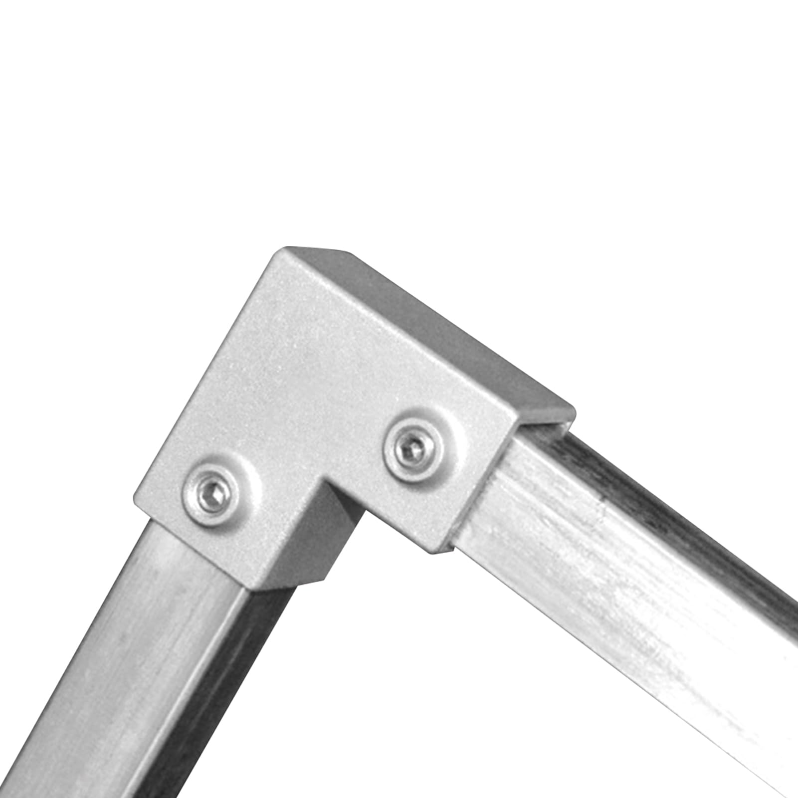 8 Stück Vierkantrohr Verbindungsstück aus Aluminiumlegierung L-förmige 2-Wege Vierkantrohr für 25x25mm Rohranschluss