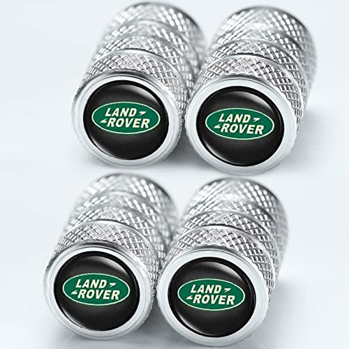 Capuchons de valve de pneu Land Rover LR2 LR3 LR4 Range Rover Sport Defender Discovery Sport LR4 Land Cruiser, bouchons de valve pour accessoires de voiture, bouchons de valve, argent Cover