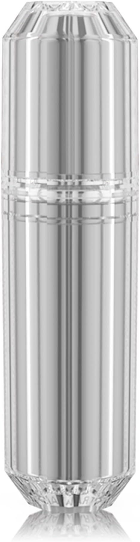 TravaloBijoux Oval Perfume Atomizer | Travel Refill U-Change System TSA Approved | Reusable Airtight Easy Fill Mini Pump Sprayer | Lightweight Portable | Crystal-Like Outer Shell