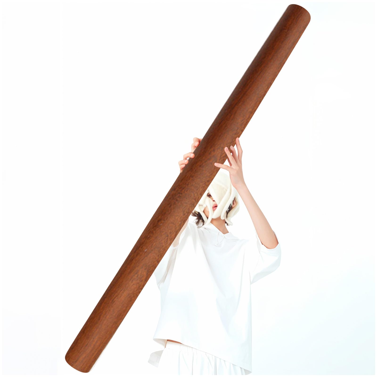 Rodillo de Madera Rodillo Antiadherente para Hornear, Rodillo de Madera para Masa de Pizza, Fondant, Tartas, Galletas, Pasteles Herramienta Esencial para la Cocina,50cm/19.7"