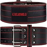 【2020 Newest】 Genuine Leather Weightlifting Belt - 4 Inches Wide Powerlifting Belt Gym Lifting Belt for Men and Women - Lower Back Support for Squats, Deadlifts, Cross Training