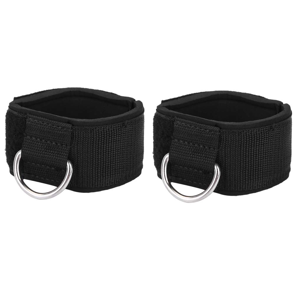 Atyhao Ankle Straps for Cable Machine, Adjustable Padded D Ring Cuffs for Glute Kickbacks and Leg Extensions, Ideal for Hip Abduction Workouts, Home Gym and Fitness Enthusiasts