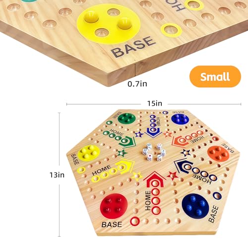 Juego de mesa de madera, doble cara, 15 pulgadas miniatura 2