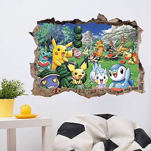 GHJKL Stickers muraux de Bande dessinée Pokemon Stickers muraux Chambre Cover
