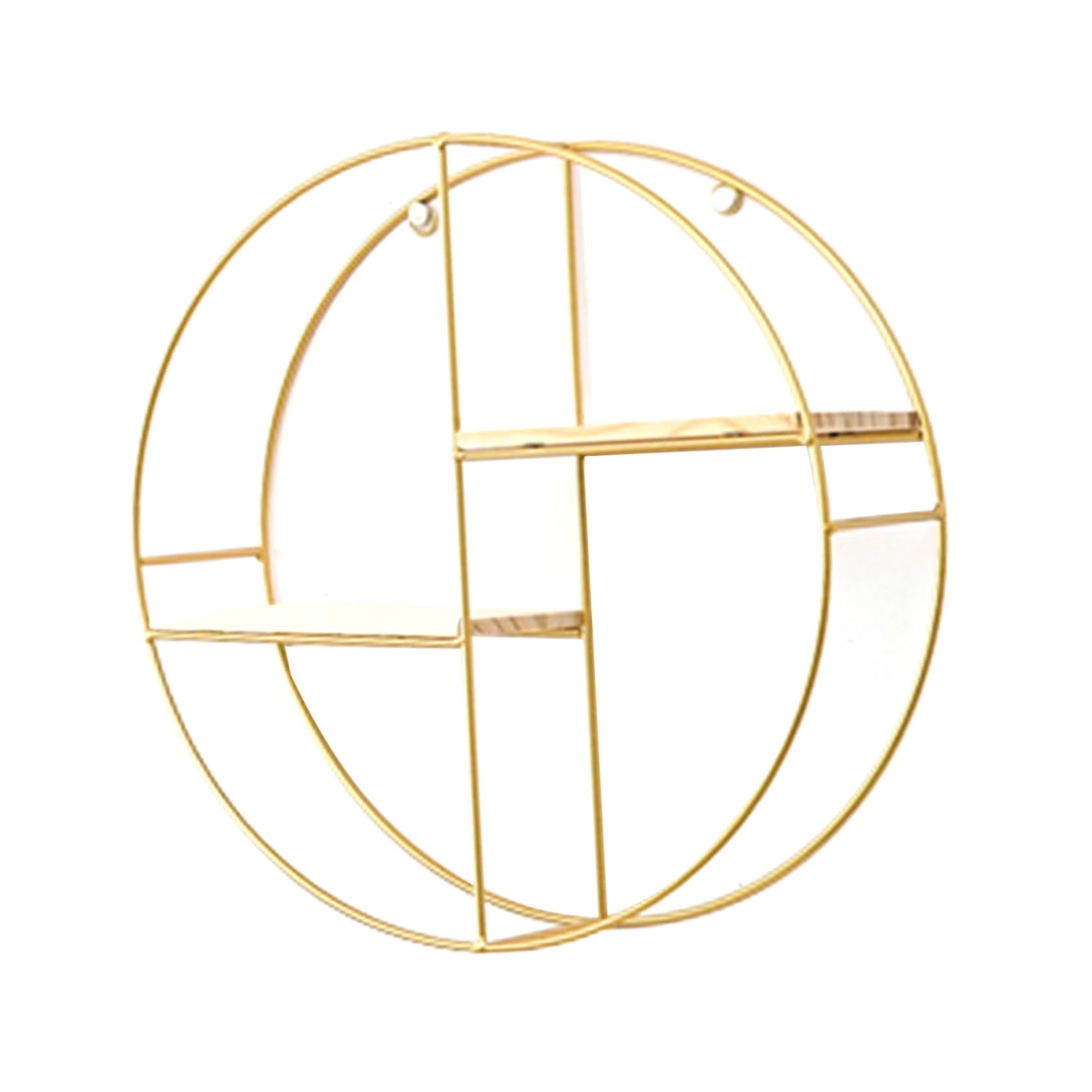 Étagère murale ronde en fer double couche pour ranger sans encombrer