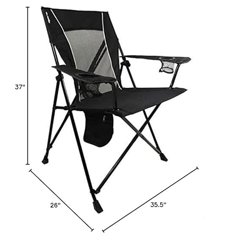 Kijaro Camping Chair, Dual Lock Feature, Vik Black #TOP6