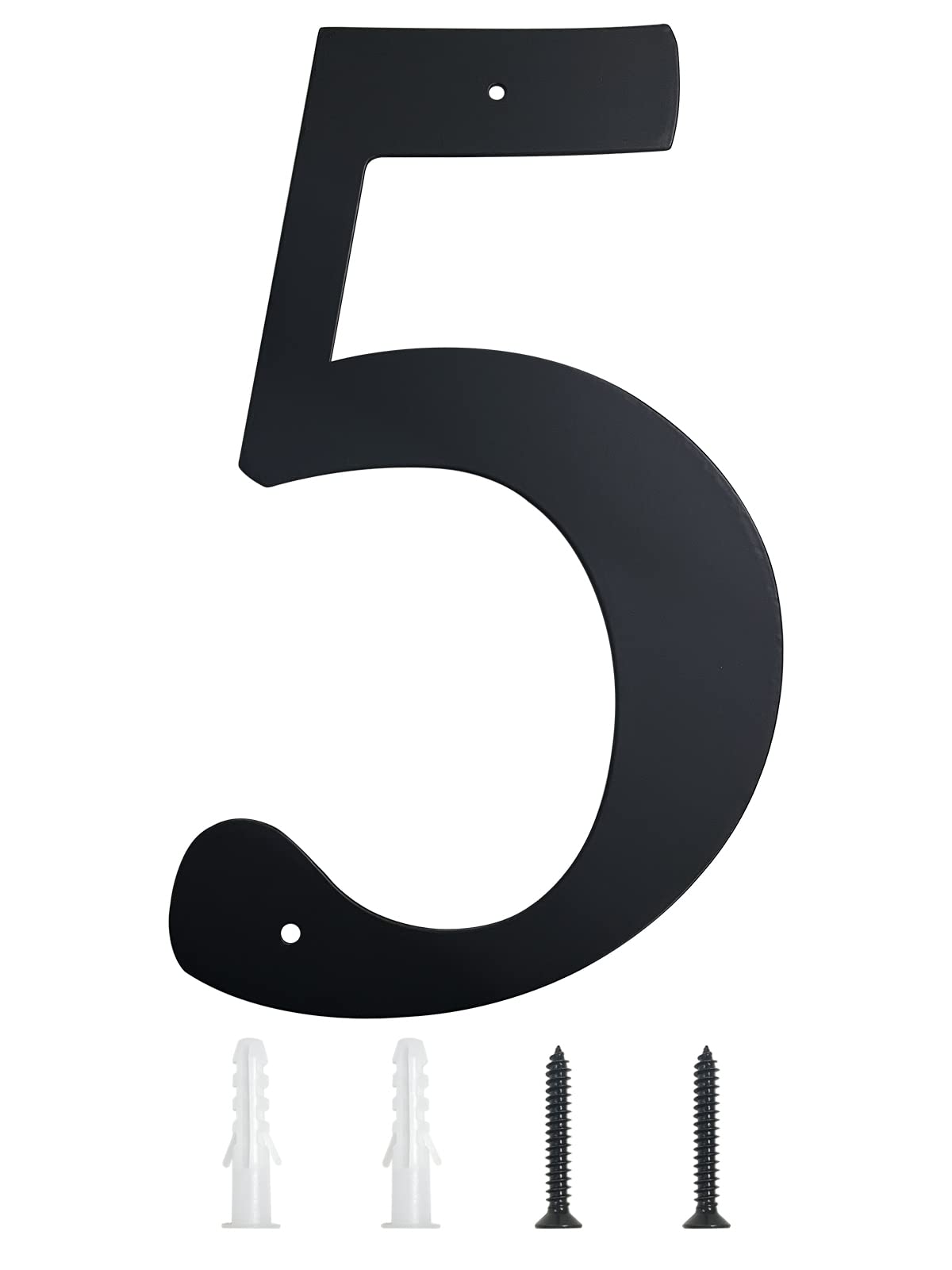 Photo 1 of 11 Inch Super Large House Numbers, Modern Address Numbers Elegant Black Finish Numbers Solid Metal House Sign for Door Plate for Home Gate Building Store Mailbox (5)