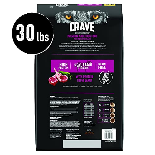 Crave Grain Free High Protein Adult Dry Dog Food With Lamb, 30 Lb. Bag #TOP1