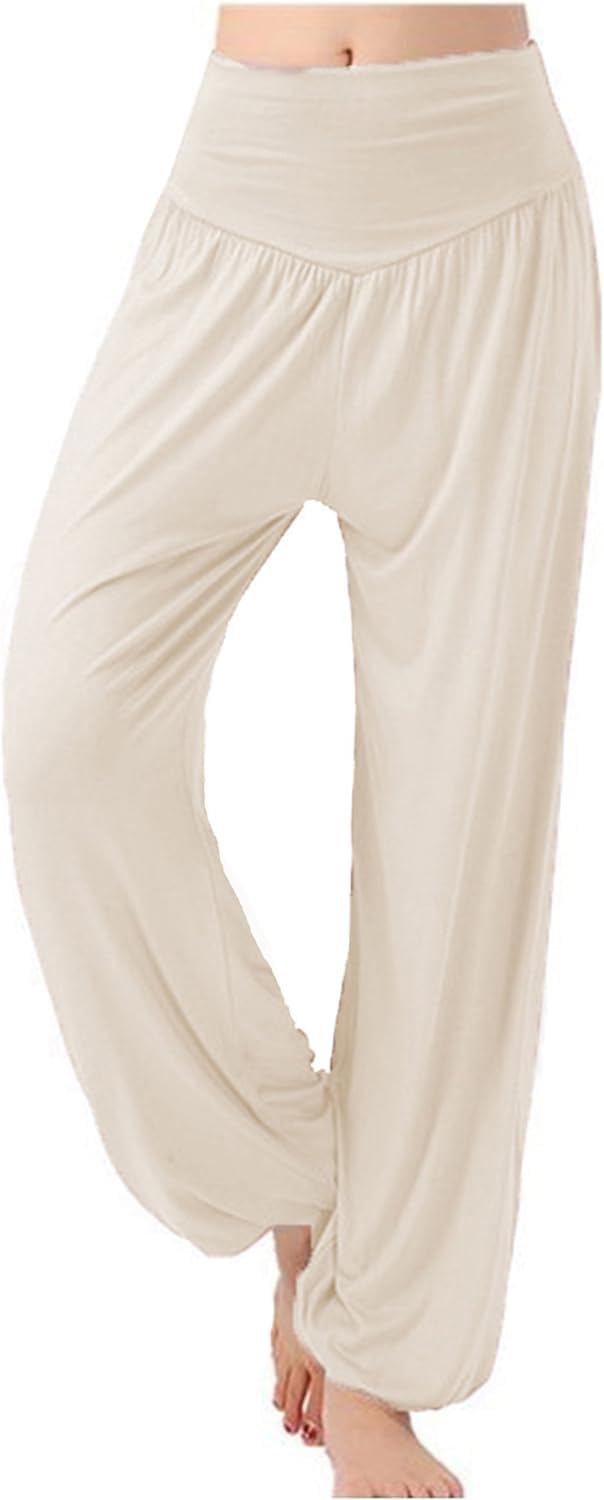 Zaif & Hari® Womens Hareem Trouser Ladies Plain Baggy Harem Ali Baba Casual Pants Cream