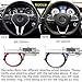iJDMTOY (1) Sports Red Aluminum Steering Wheel Center Decoration Cover Trim Compatible With Mercedes B C E CLA GLA GLK Class, etc
