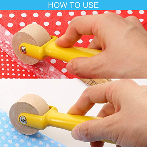 Image of Blulu 2 Pcs Quilting Seam Roller, Sewing Seam Wallpaper Roller with Easy to Grip Handle for Quilting, Sewing, Print, Ink, Wallpaper, Home Decoration