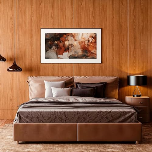 Image of HOME13 Self Adhesive Wood Grain Wallpaper for Furniture Vinyl Sticker Wooden Door Desktop Wall Paper Kitchen Wallpaper (2 feet by 8 feet, Cream Brown Wood)