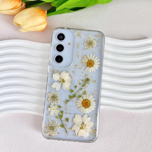 Coque Samsung Galaxy A35 fleur séchée pressée transparente LSEEKA - 2