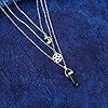 TKSDVTI Moon Pentagram Necklace Healing Crystal Necklace for Women, Gothic Necklace Gothic Jewellery for Women Girls Valentine's Day Mother's Day Gifts (Black) #4
