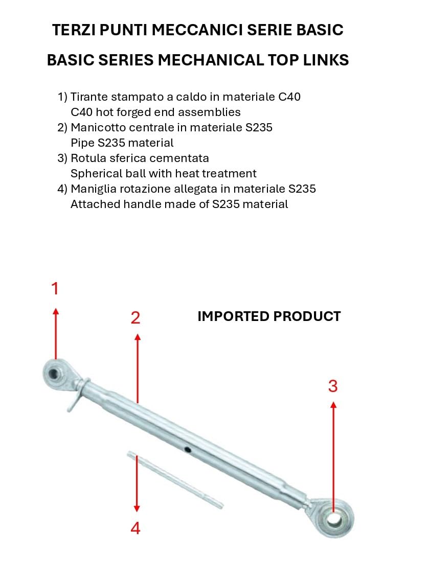 Terzo Punto Ama Basic Cat. I 580-790 mm per Fiat, Massey, NH