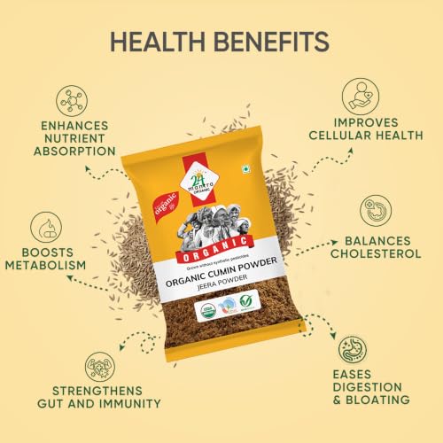 Image of 24 Mantra Organic Cumin Powder /Zeera Powder /Jeelakarra - 100gms | Pack of 1 | 100% Organic | Chemical Free & Pesticides Free | Unadulterated | Rich & Strong Flavour