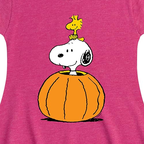 HYBRID APPAREL - Peanuts - Snoopy Woodstock Pumpkin - Toddler & Youth Girls Fit & Flare Dress2