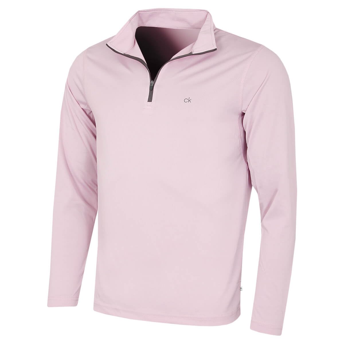 Calvin Klein (L, ) Mens 2026 Harlem 1/4 Zip Lightweight Technical Ck Golf Sweater Purple