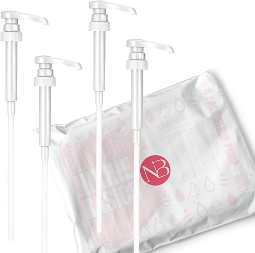 NixxieBasics - Bombas de jarabe de café de 25.4 onzas (25.4 fl oz) se adapta a (Torani, DaVinci, Starbucks, Jordans Skinny, Top Creamery, Allgero