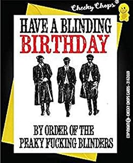 Funny Peaky Blinders Birthday Card Ave a Blindin' Day! Love Thomas Shelby c100