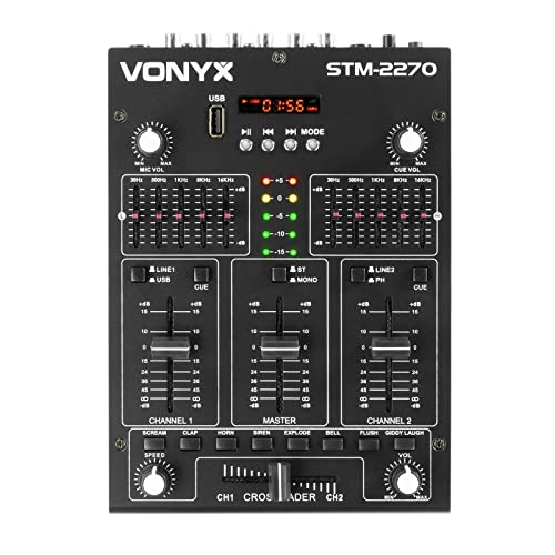 Vonyx STM2270 - Mixer DJ a 2 canali Bluetooth