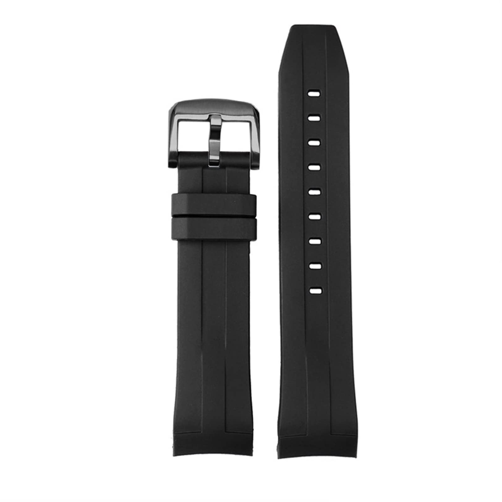 Bracelet Tissot Seastar 22mm en silicone noir haut de gamme - 7