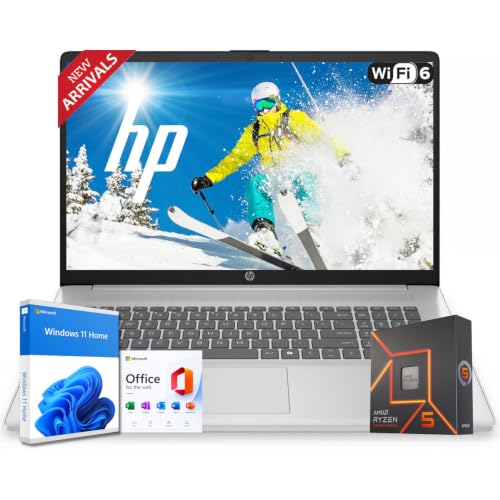 Image of HP New Released 17.3 inch FHD Business Laptop(2026 /2027Edition), Powerful AMD Ryzen 5 7430U(Beats Core i7-1335U), Wi-Fi 6, Bluetooth 5, Ultra Quiet Design, Long Battery Life, Windows 11 with MS365 for Web