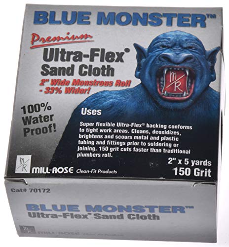 mill-rose 70172 millrose monster ultra flex premium mini strips abrasive cloths 234 x 5-yard blue