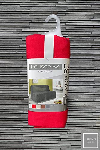 KGS Housse de Clac Clac/BZ - 100% Coton - Rouge - 140x200cm