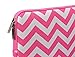 Mosiso Chevron Laptop Sleeve Bag with Small Case for 13 Inch MacBook, Light Pink