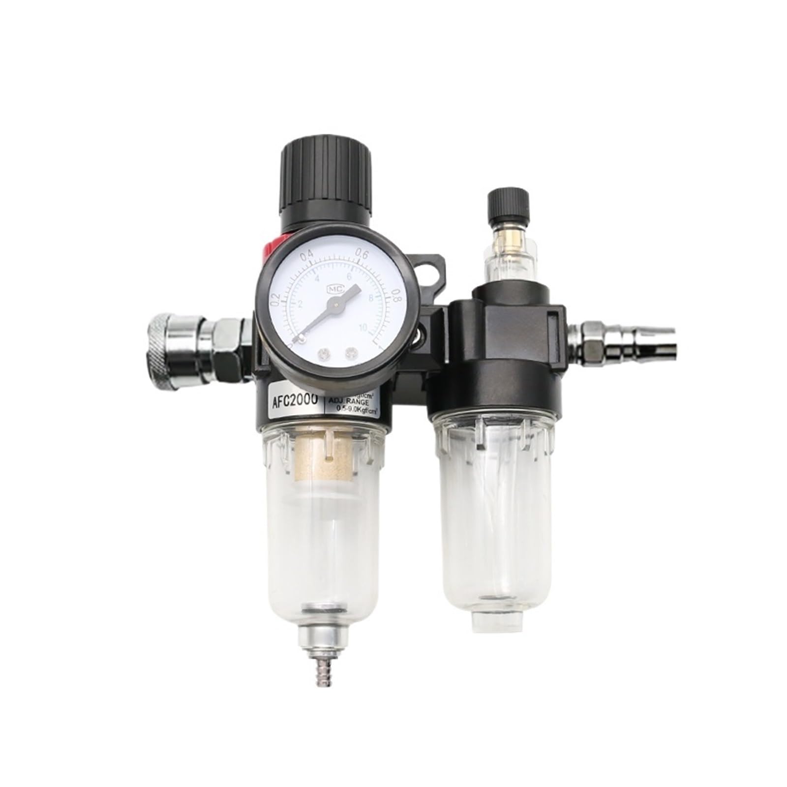 AYNRJKKX Copper core AFC2000 G1/4 air Compressor Oil Water Separator Filter for Pressure reducing Valve Regulator AFR2000 + AL2000(AFC-SMPM20)