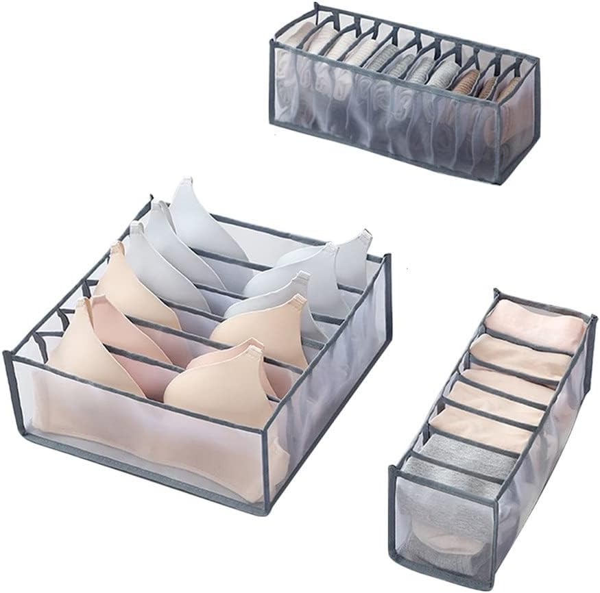 Bra Storage Boxes Underwear Clothes Organizer Drawer Nylon Divider Closet for Folding Ties Socks Shorts